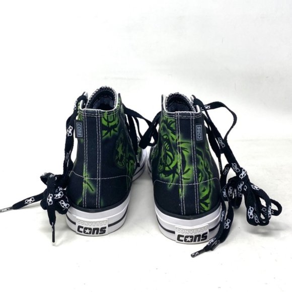Converse CONS Pro High Canvas Black Green Shoes Women's Skate Sneakers A04140C - Picture 6 of 9